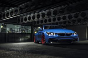 BMW M4 Coupe GTRS4 Yas Marina Blue Anniversary Edition by Vorsteiner 2015 года
